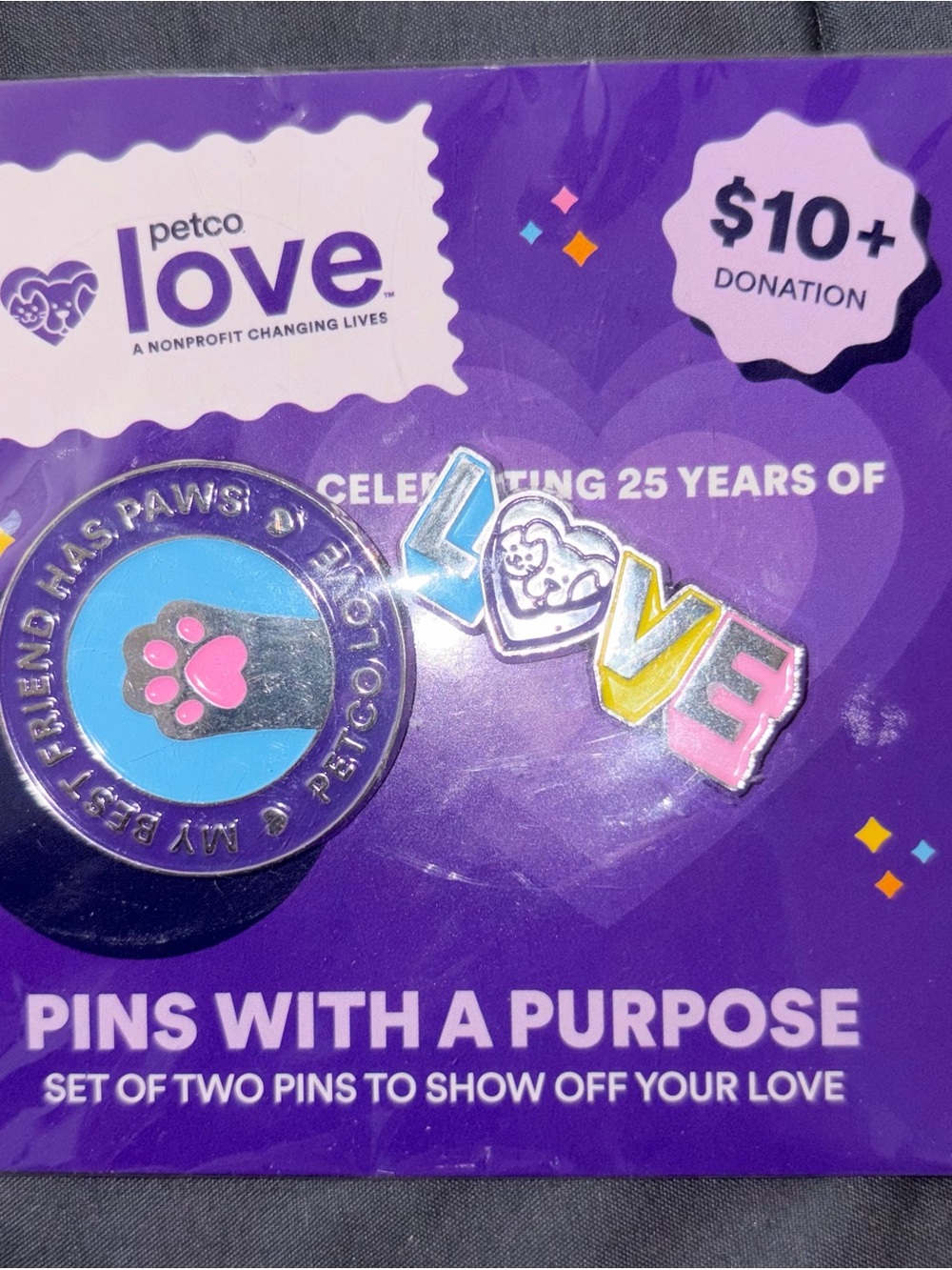 Petco Love 25th Anniversary Enamel Pin Set – New